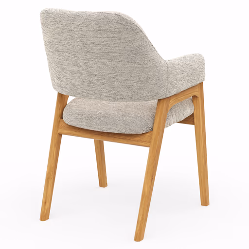 Armlehnstuhl Flore 1 - Stoff, Creme