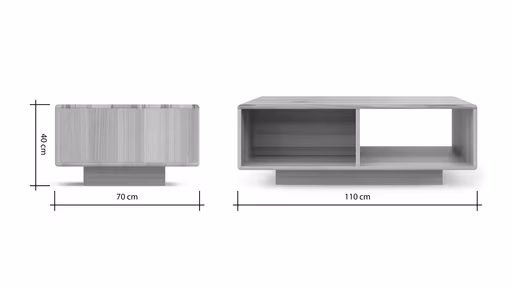 Couchtisch Hillsboro - LBH ca. 110x70x39,4 cm, Buche/Kernbuche natur, geölt