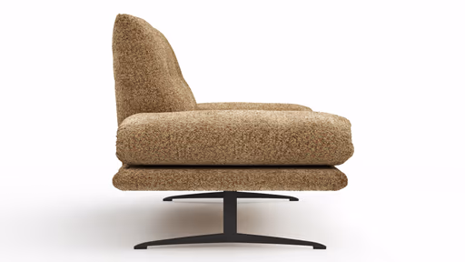 Sofa Lucero 2.0 - 2,5-Sitzer inkl. Rückenlehne verstellbar, Stoff, Cognac