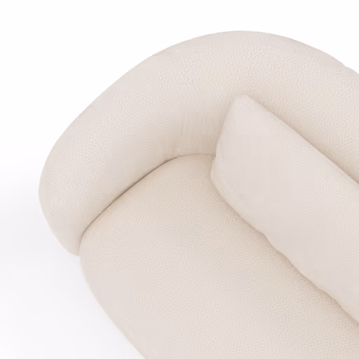 Sofa Karasu - 3-Sitzer, Stoff, Creme