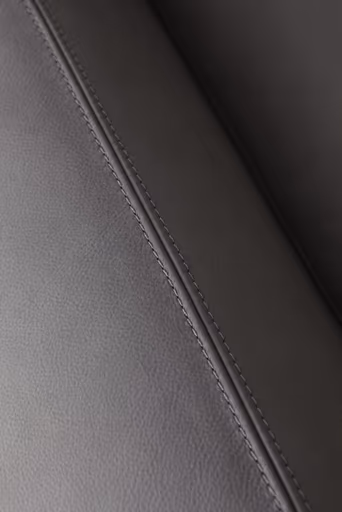 Sofa Anaheim - 3,5-Sitzer, Leder, Anthrazit