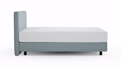 Boxspringbett Valencia - Liegefläche ca. 140x200 cm, Stoff, Hellblau