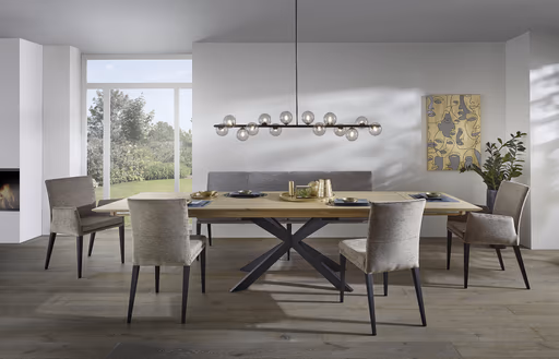 Esstisch Talara Lola - LB ca. 180x90cm, Wildeiche Bianco