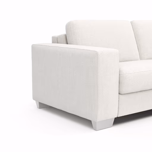 Sofa Nuoro - 2,5-Sitzer inkl. Schlaffunktion, Armlehne breit, Stoff, Natur