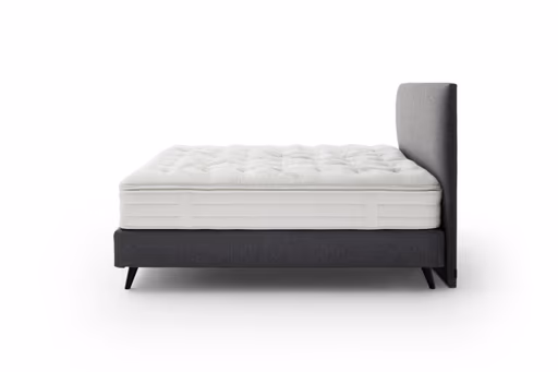 Boxspringbett Navelli 1 - Liegefläche ca. 180x200 cm, Stoff, Grau