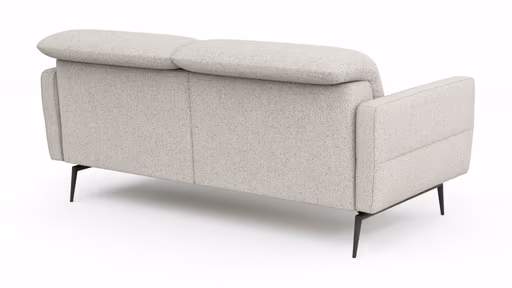 Sofa Estrela 2.0 - 2,5-Sitzer inkl. Kopfteil/Armteil verstellbar und Sitzvorzug motorisch, Stoff, Creme