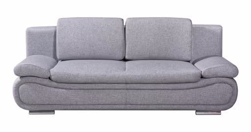 Querschläfer - Schlaffunktion mit Bettkasten, Armlehne verstellbar, Stoff, Grau