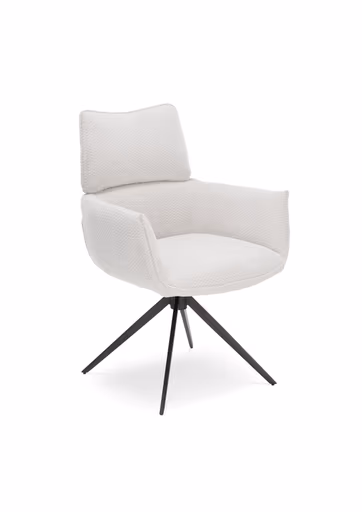 Armlehnstuhl MARGIT - drehbar, Stoff, Silberfarben