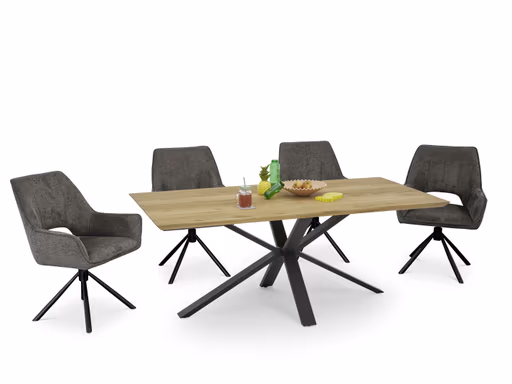 Armlehnstuhl MARESA - drehbar, Stoff, Anthrazit