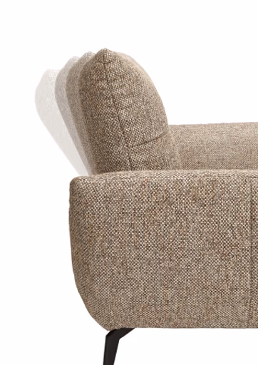 Sessel PAYTON - Loveseat inkl. Rückenneigung, Stoff, Dunkelgrau