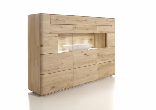 Highboard - Wildeiche massiv