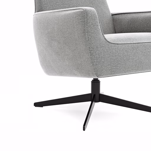 Drehsessel Matina - Größe L, Stoff, Hellgrau