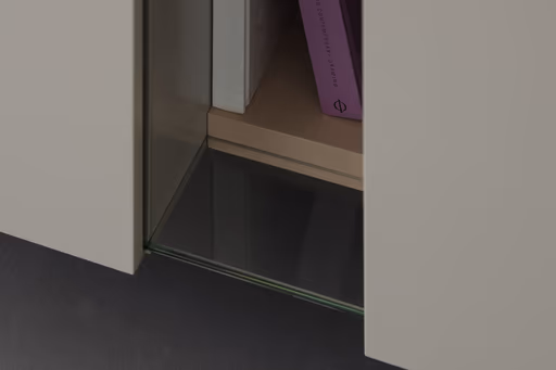 Sideboard 3900 -  Hängend inklusive Beleuchtung, Lack matt, Hellgrau