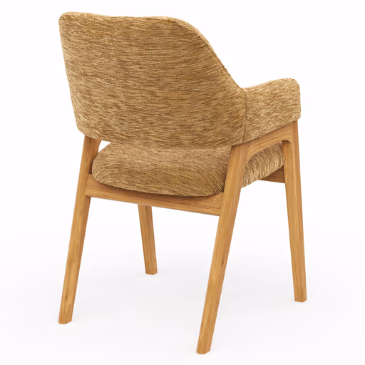 Armlehnstuhl Flore 1 - Stoff, Curry