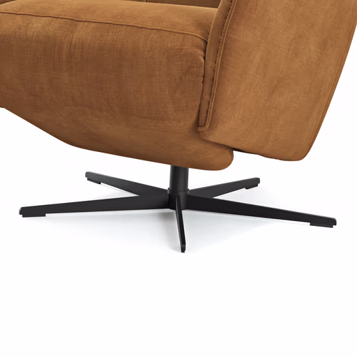 Relaxsessel Clemens - Größe M, inkl. Relaxfunktion (motorisch), Kopfstütze, Stoff,  Gold