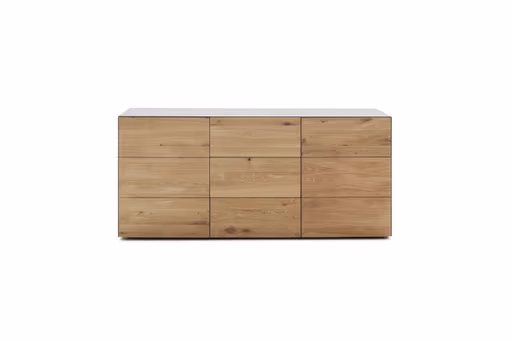 Sideboard Jan - Wildeiche massiv, Metall