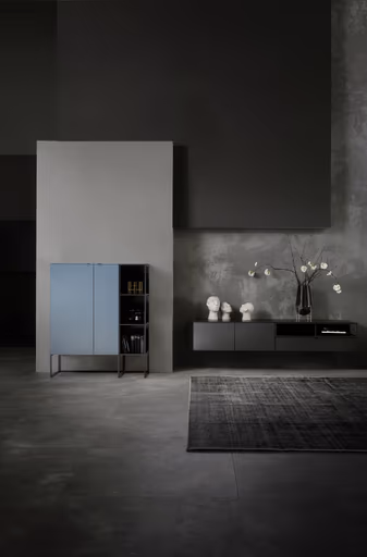 Hängesideboard Catona - Lack matt, Dunkelgrau