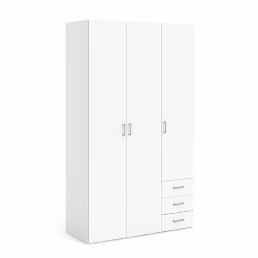 Drehtürenschrank- B ca. 116 cm, Weiß