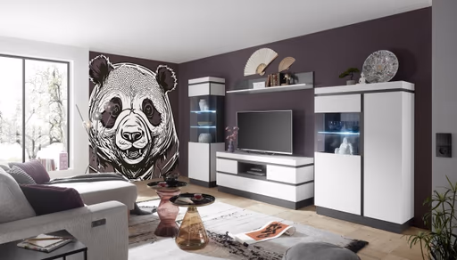 Lowboard - Alpinweiß, Anthrazit