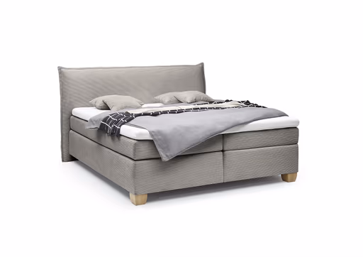  Boxspringbett HADAI- Liegefläche ca. 180x200 cm, Stoff, Anthrazit