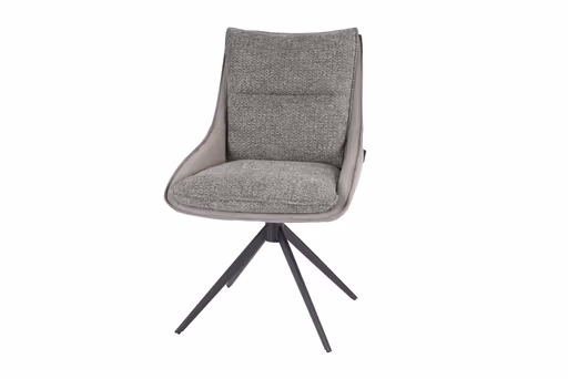 Stuhl MANDY - drehbar, Stoff, Graubeige