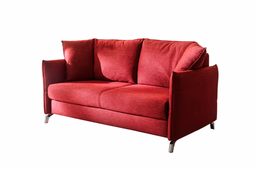Sofa - 2-Sitzer, Relaxfunktion/Schlaffunktion, Stoff, Rot