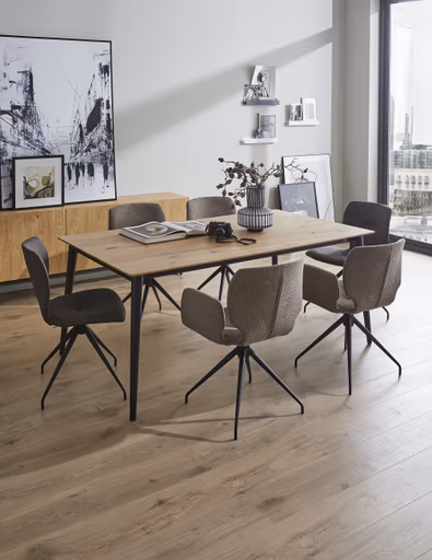 Esstische Saltino - LB ca. 180x100 cm, Wildeiche massiv