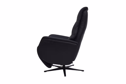 TV-Sessel MAREK - drehbar, Relaxfunktion, Kopfteilverstellung, Leder, Schwarz