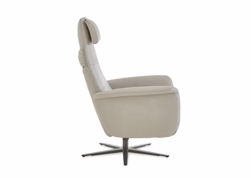 TV-Sessel - Relaxfunktion, Leder, Alufarben