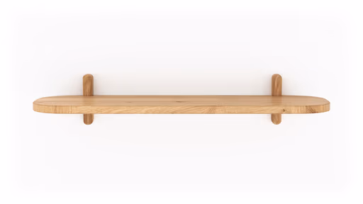 Wandregal Signe - B ca. 78 cm, Asteiche massiv, Geölt