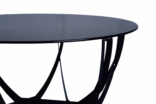 Couchtisch - Ø/H ca. 80x40 cm, Grau, Schwarz