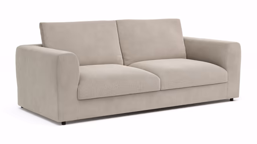 Sofa Stormy - 3-Sitzer, Stoff, Creme