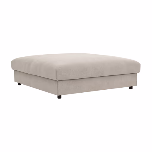 Hocker Stormy - LB ca. 110x110 cm, Stoff, Creme