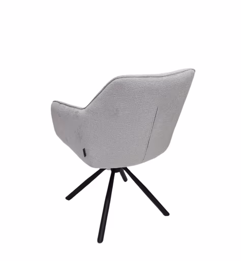 Armlehnstuhl MARLE - drehbar, Stoff, Silberfarben