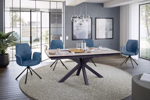 Esstisch MELANIA - ausziehbar, LB ca. 180x95, Keramik, Braun