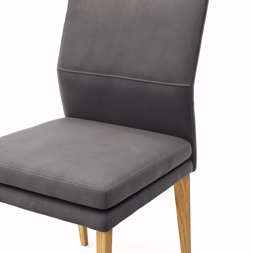 Stuhl Carry - Leder, Dunkelgrau