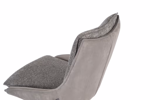 Stuhl MANDY - drehbar, Stoff, Graubeige
