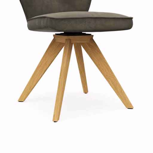 Stuhl Westmore - drehbar, Stoff, Dunkelgrün