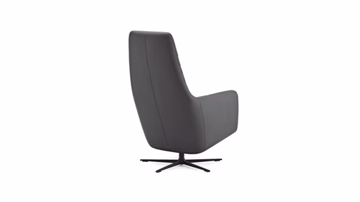 Relaxsessel Rufus - inkl. Relaxfunktion, Leder, Anthrazit