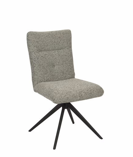 Stuhl MYLENE - drehbar, Stoff, Schlamm