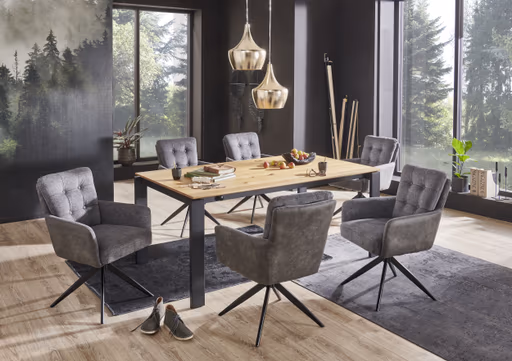 Esstisch - ausziehbar, LB ca. 200x100 cm, Eiche furniert