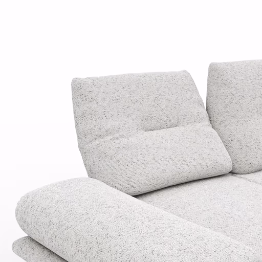 Sofa Lucero 2.0 - 2-Sitzer inkl. Rückenlehne verstellbar, Stoff, Offwhite