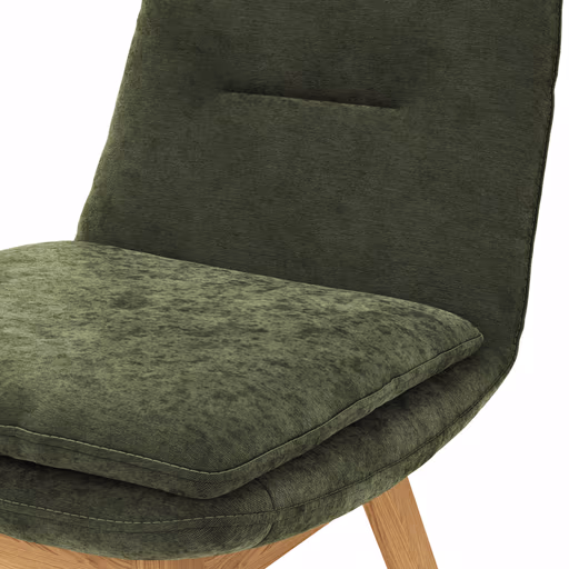 Polsterstuhl Macano - Stoff, Olive