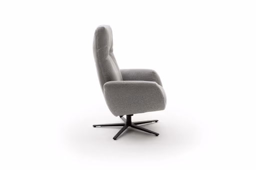 Einzelsessel Terni - Relaxfunktion, Sternfuss, Stoff, Hellblau