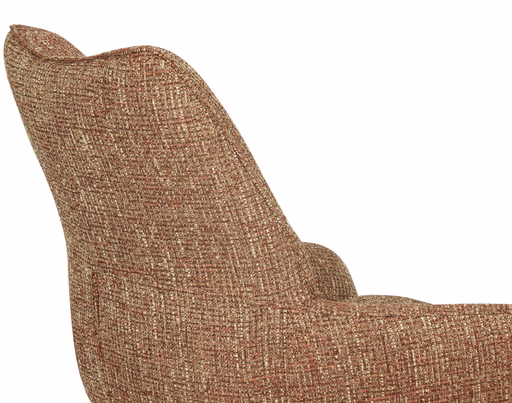 Armlehnstuhl MATTEA - drehbar, Stoff, Bordeaux