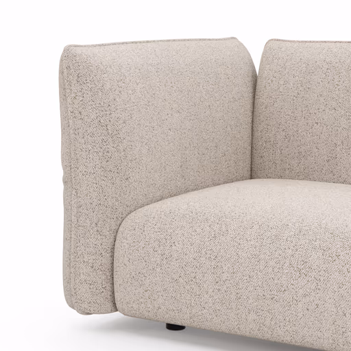 Sofa Motone - 3-Sitzer, Stoff, Beige