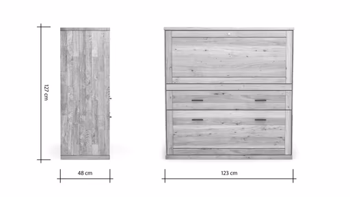 Sekretär Faro 6.0 - Wildeiche massiv, natur geölt