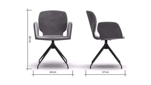 Armlehnstuhl Saltino - drehbar, Stoff, Schlammgrün