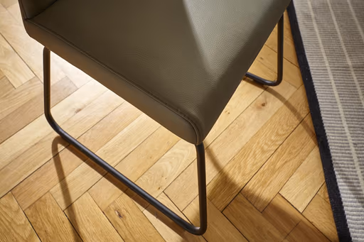 Polsterstuhl Carmelo - Leder, Olive