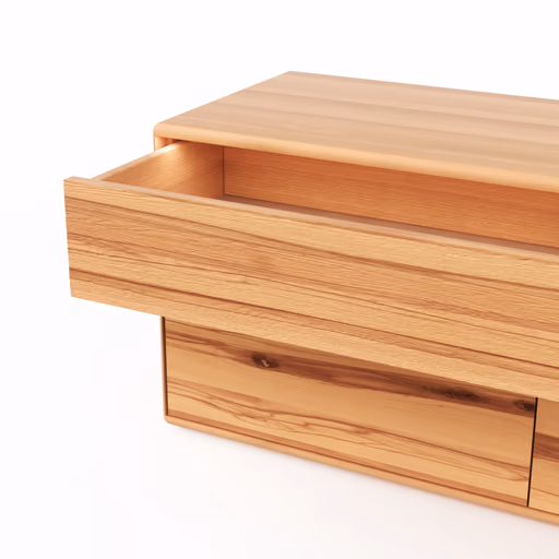 Mediaboard Hillsboro - inkl. Beleuchtung, Buche/Kernbuche natur, geölt